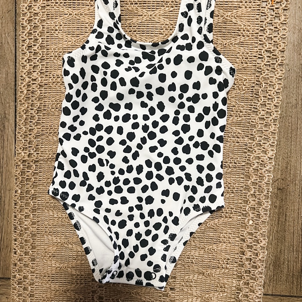 Black and White Polka Dot Swimsuit